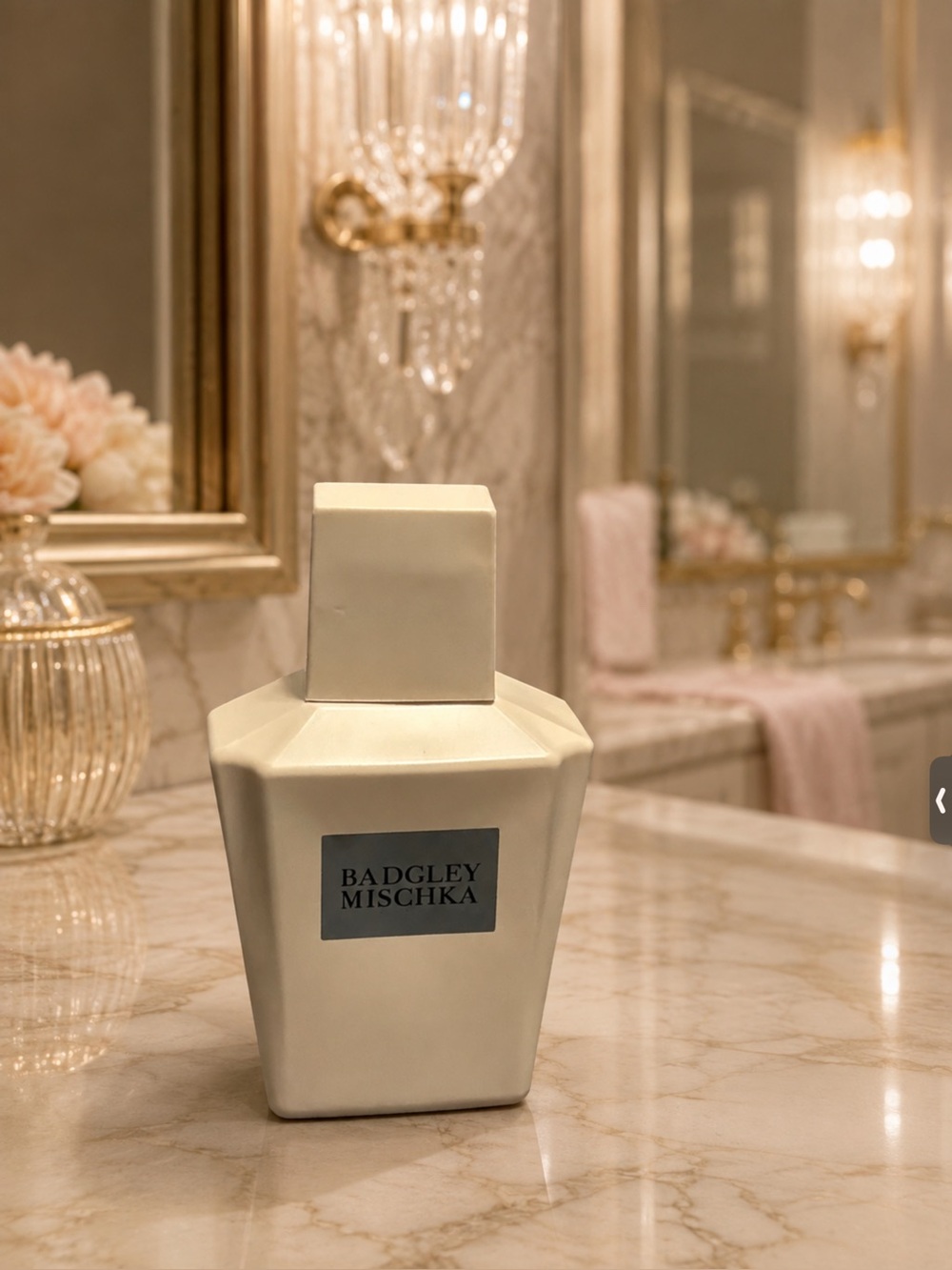 Badgley Mischka Cream Bath & Body Bottle